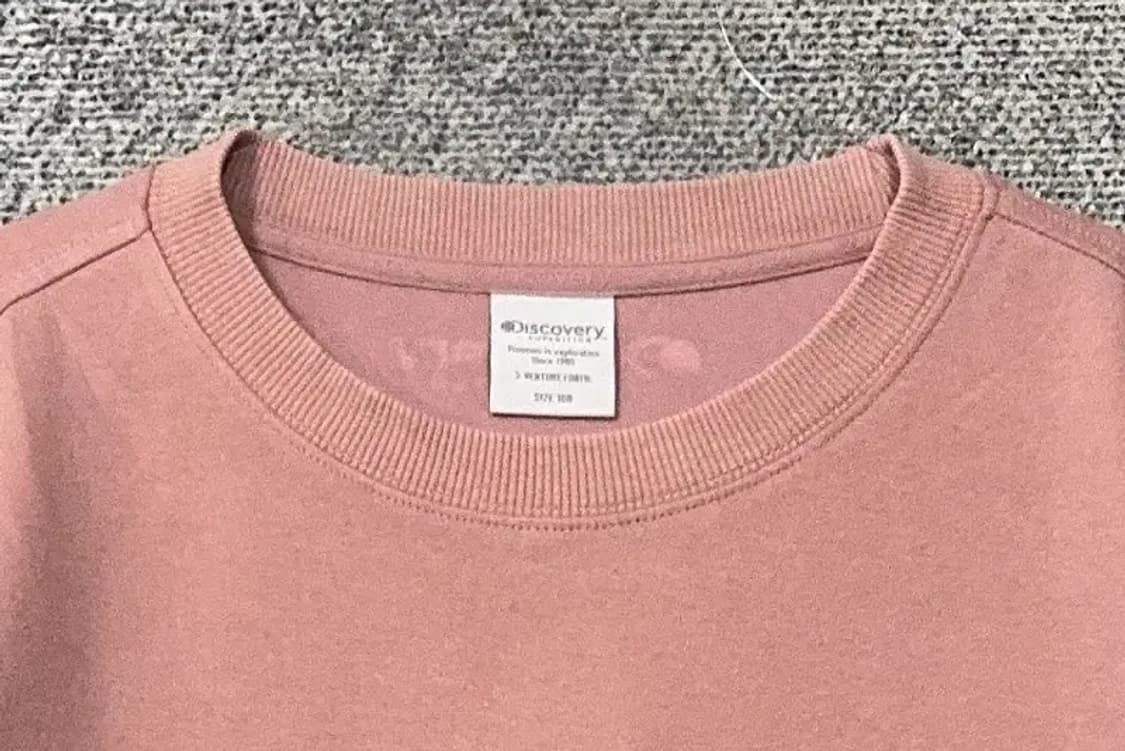 디스커버리 프린팅 라이트 핑크 맨투맨 100 상품이미지5