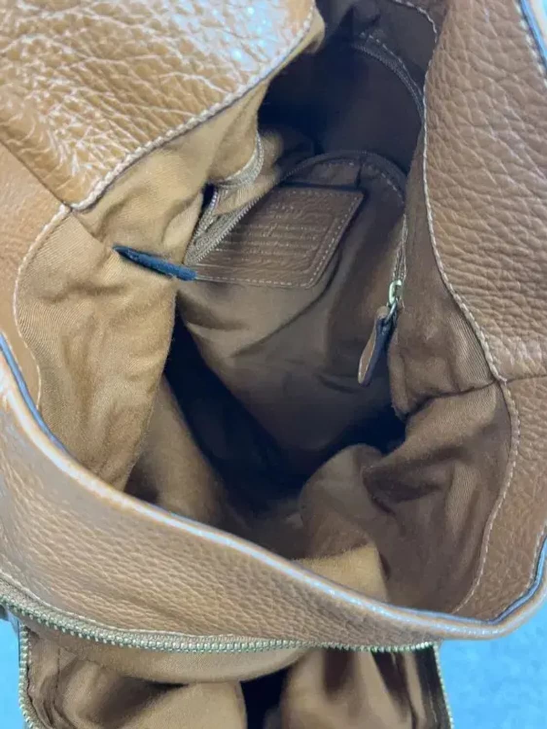 코치 브라운 빈티지 레더 숄더백 상품이미지4