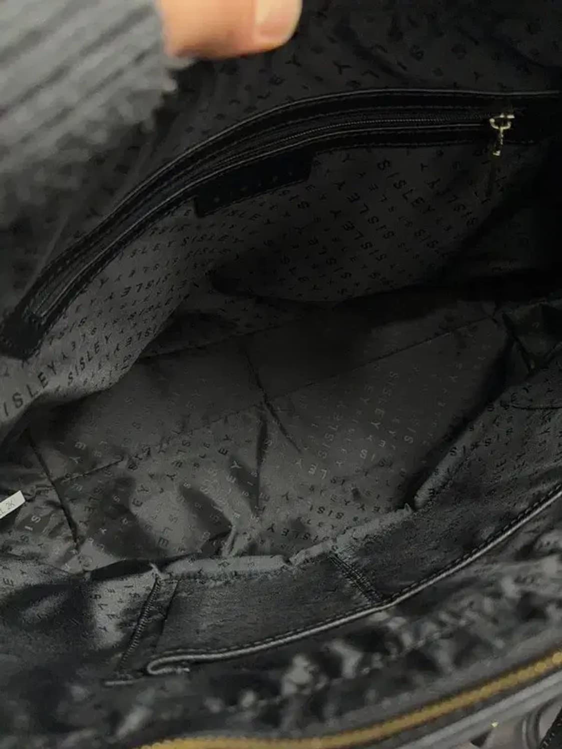 시슬리 블랙 금장 로고 가죽 토트백 상품이미지5