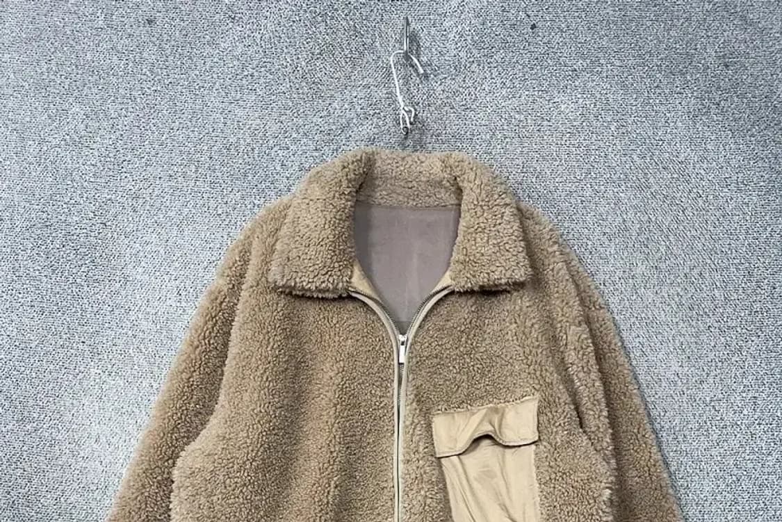 더 니트 컴퍼니 베이지 포켓 뽀글이 자켓 XL 상품이미지3