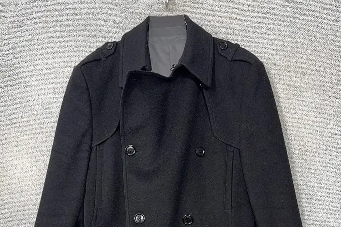 지이크 블랙 울 트렌치 코트 105-180(105) 상품이미지3