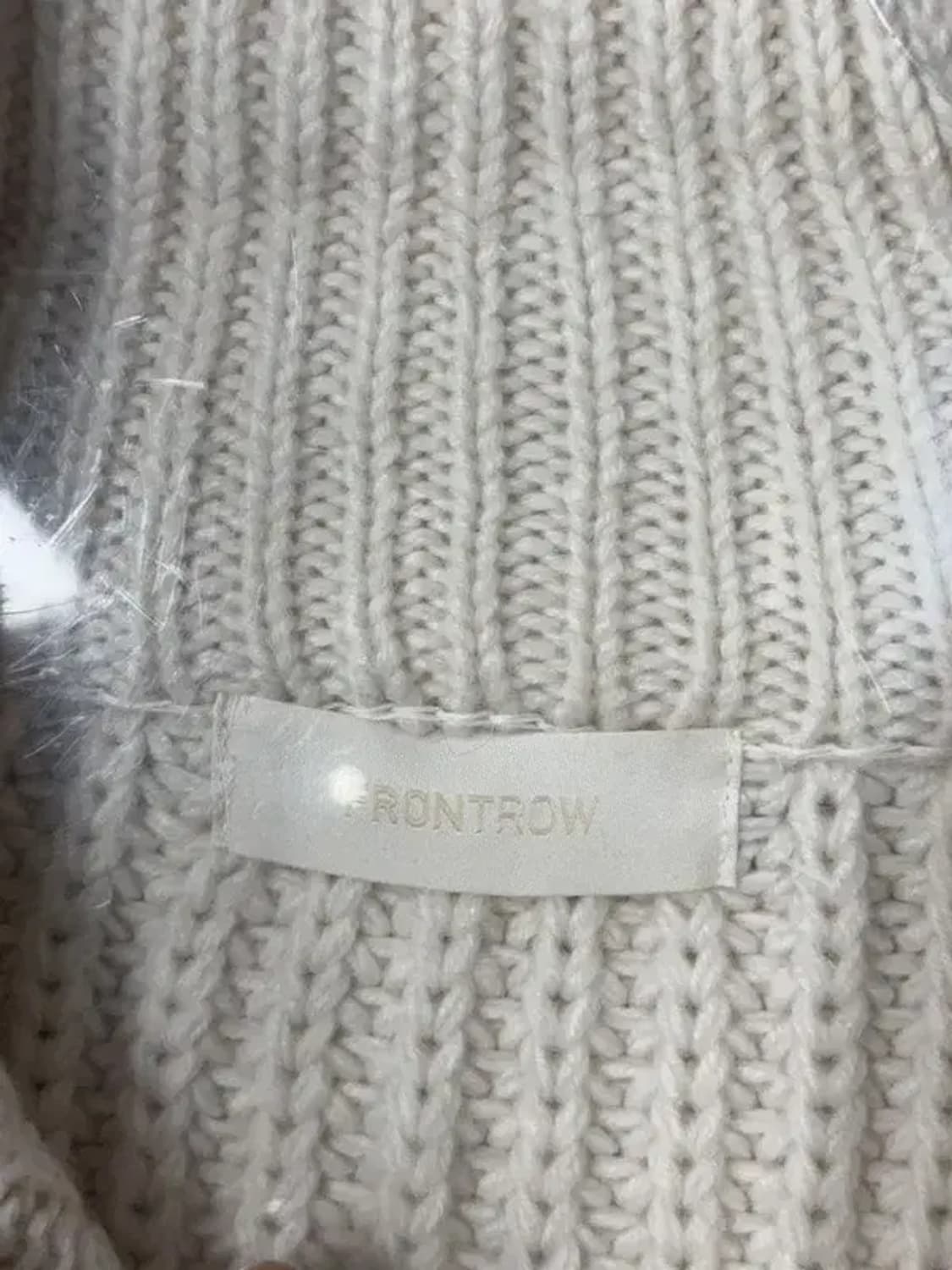 프론트로우 블랙 투톤 니트 집업 XS 상품이미지6