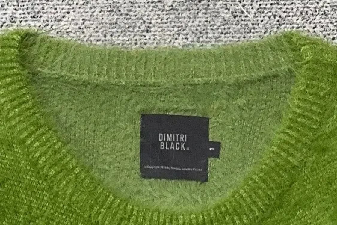 디미트리 블랙 라이트 그린 모헤어 니트 1 상품이미지5