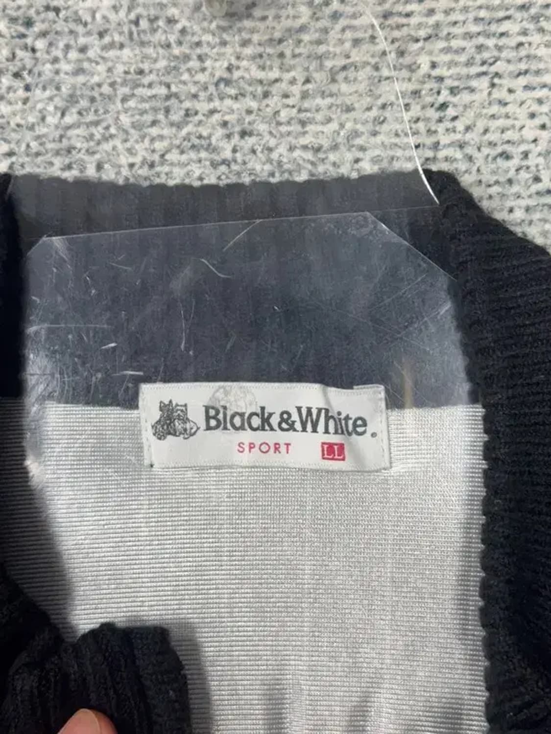 BLACK&WHITE 골프 블랙 니트 집업 XL 상품이미지7