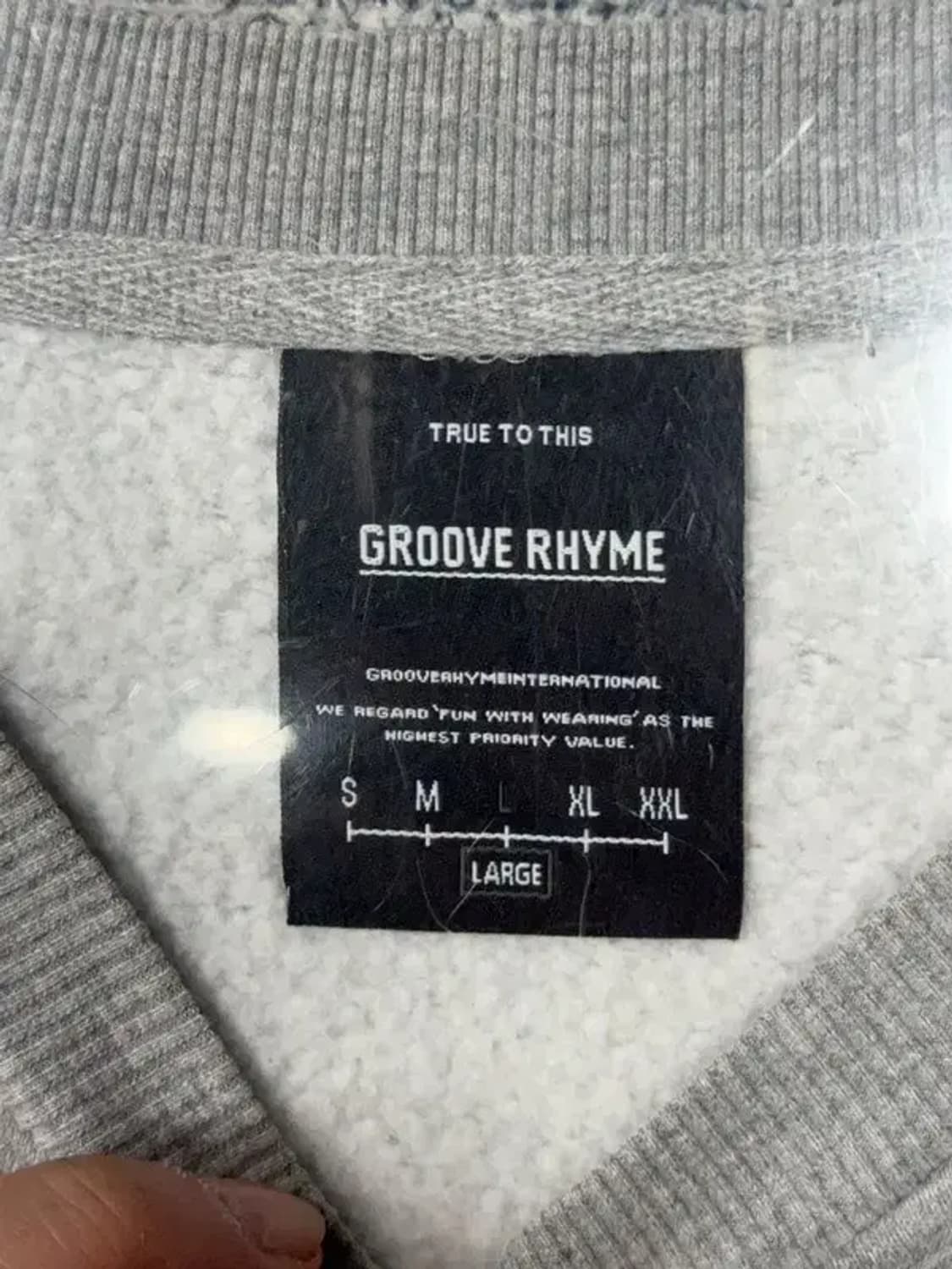 그루브라임 프린팅 라이트 그레이 맨투맨 L 상품이미지6