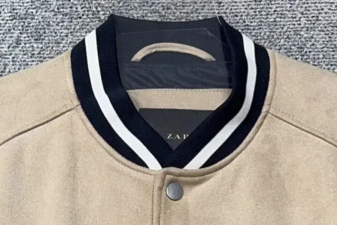 자라 베이지 스웨이드 스타디움 자켓 M 상품이미지5