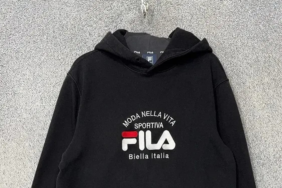 휠라 프린팅 블랙 후드티 95(M) 상품이미지3