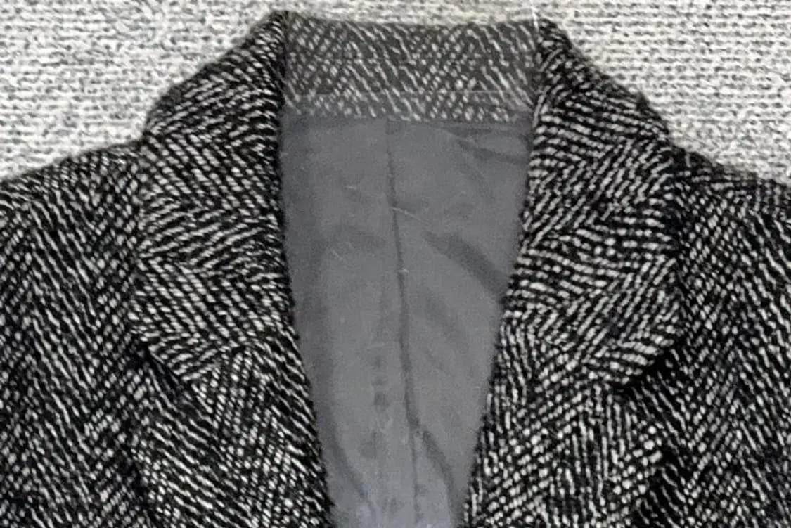 마인드브릿지 그레이 배색 버튼 울 코트 100 상품이미지5