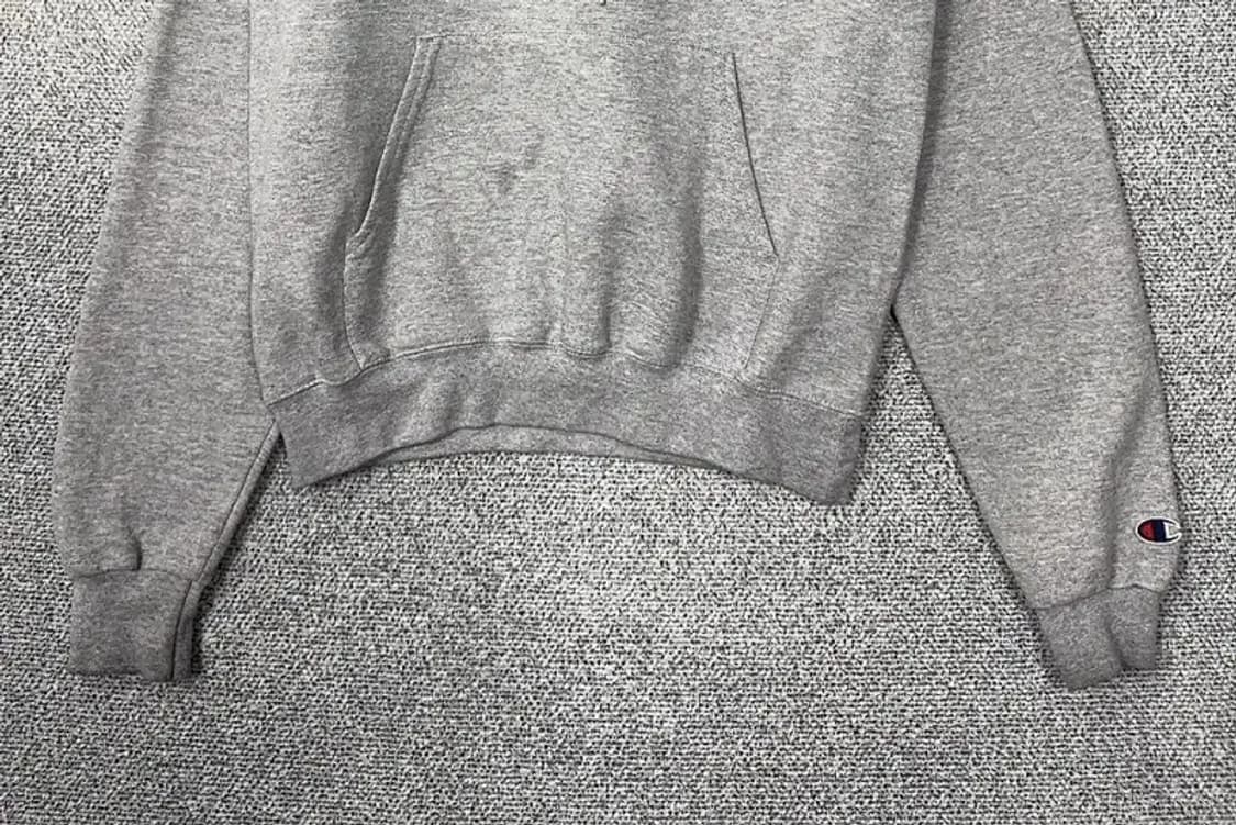 챔피온 라이트 그레이 로고 후드티 S 상품이미지4