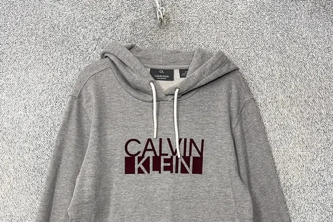 캘빈클라인 프린팅 라이트 그레이 후드티 M/M 상품이미지3