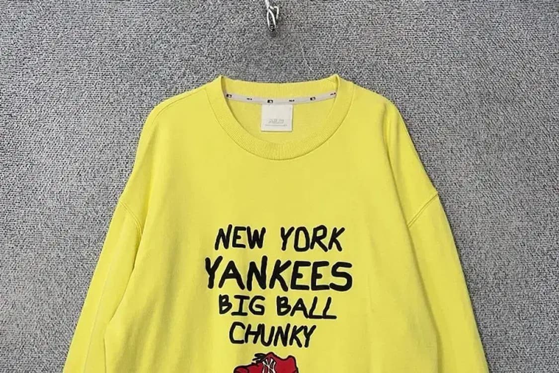 엠엘비 프린팅 옐로우 맨투맨 M(95) 상품이미지3