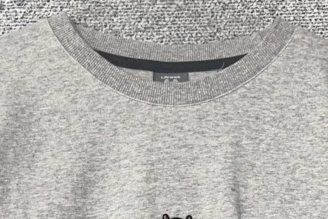 라이프워크 프린팅 라이트 그레이 맨투맨 XXL 상품이미지5