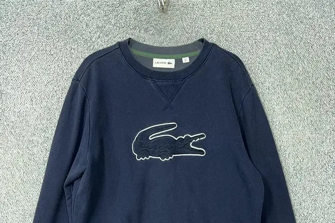 라코스테 빅로고 네이비 맨투맨 95 상품이미지3