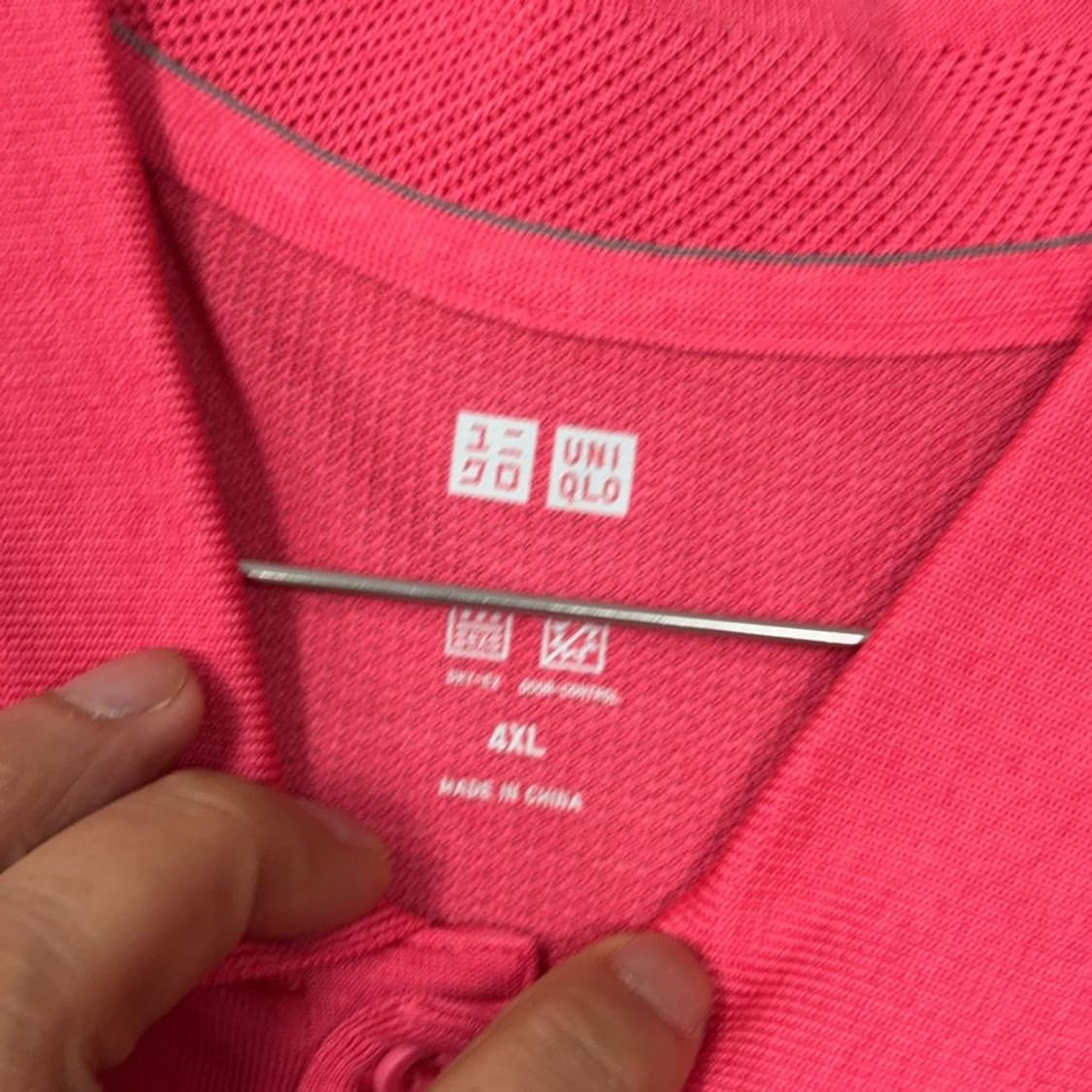 [새상품]유니클로 레드 기능성 반팔 카라티 4XL 상품이미지5