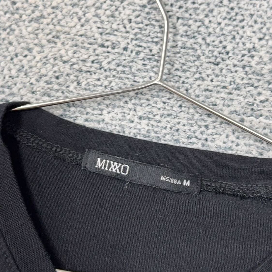 미쏘 프린팅 블랙 반팔 티 M 상품이미지3