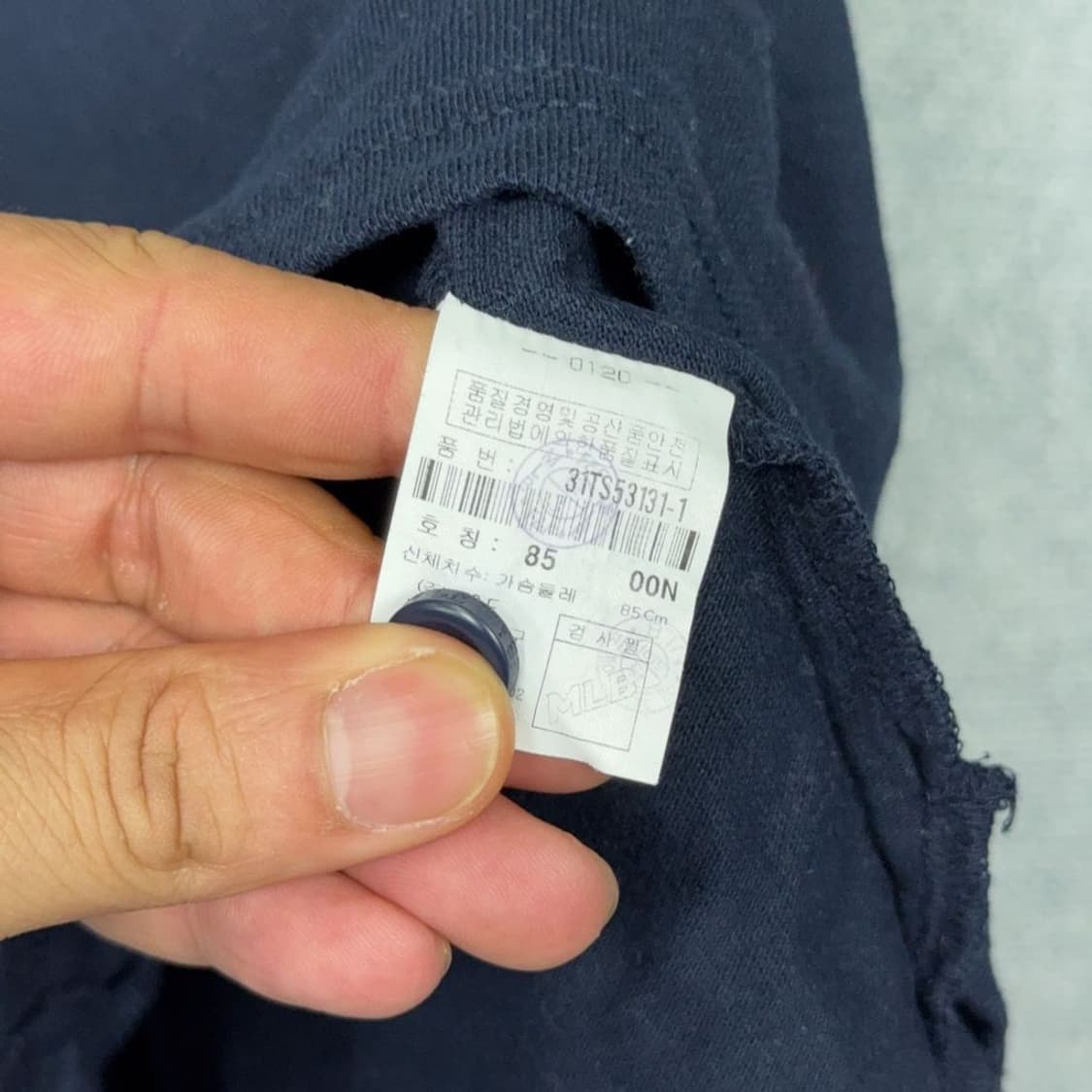 엠엘비 자수 로고 여성 네이비 반팔 카라티 85 상품이미지6