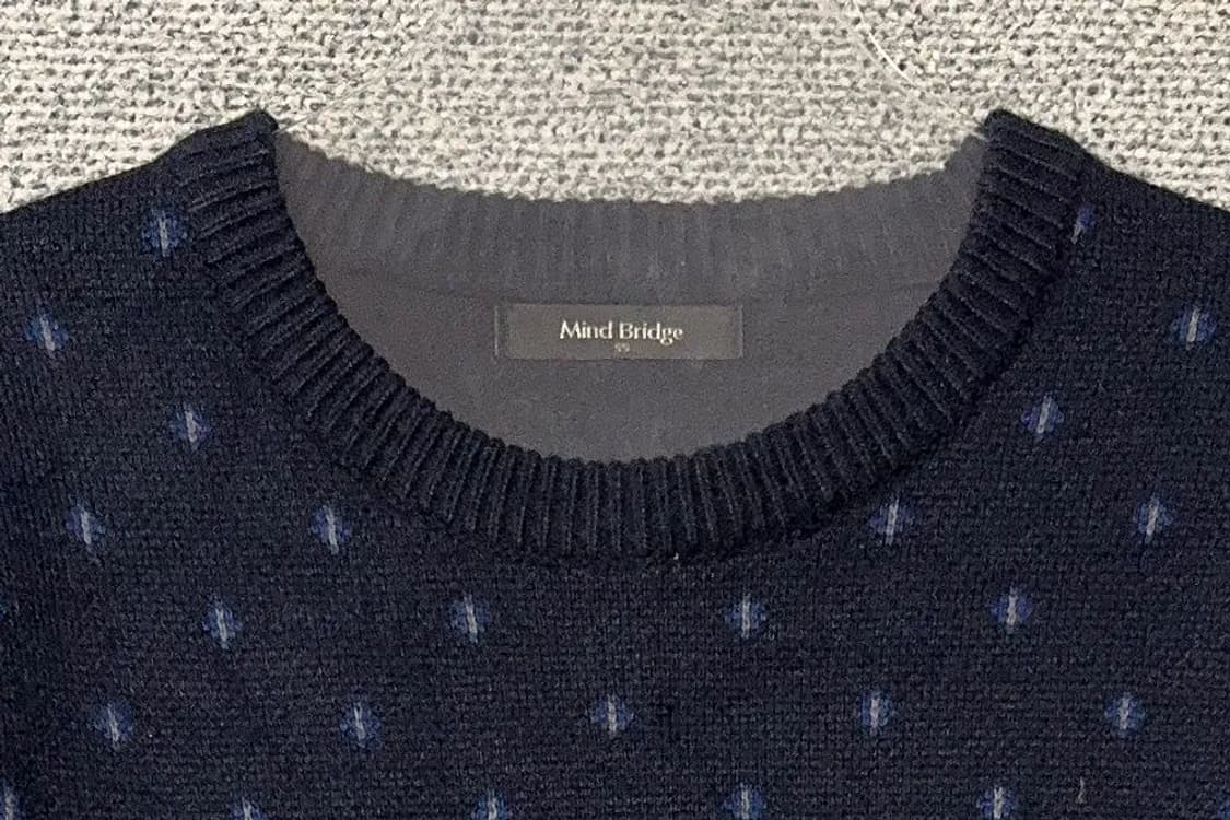 마인드브릿지 도트 네이비 니트 85 상품이미지5