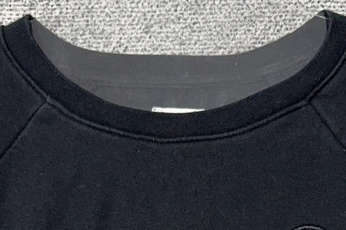 챔피온 블랙 무지 소매 로고 캐주얼 맨투맨 S/CH 상품이미지5