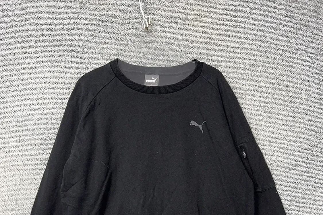 푸마 블랙 로고 맨투맨 L 상품이미지3