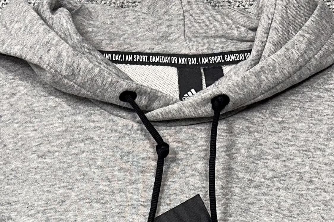 아디다스 프린팅 라이트 그레이 후드티 L 상품이미지5