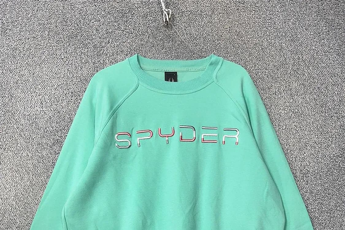 스파이더 프린팅 민트 맨투맨 S 상품이미지3