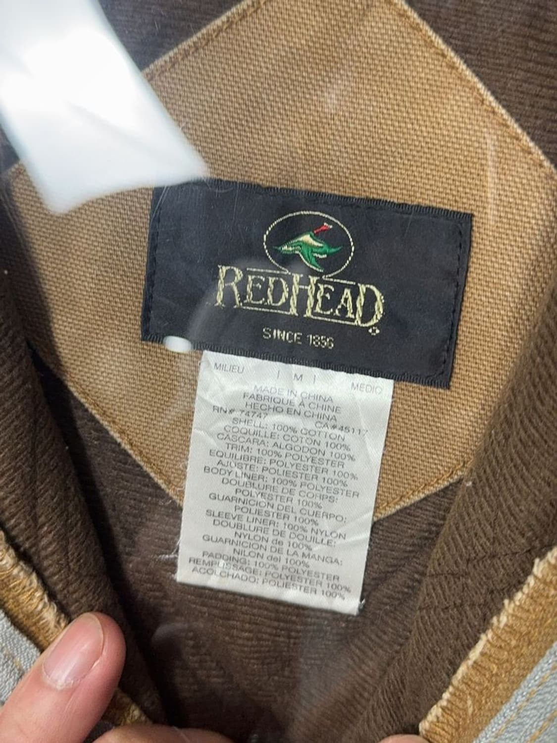 REDHEAD 워크웨어 빈티지 크롭 브라운 덱 후드 자켓 M 상품이미지8