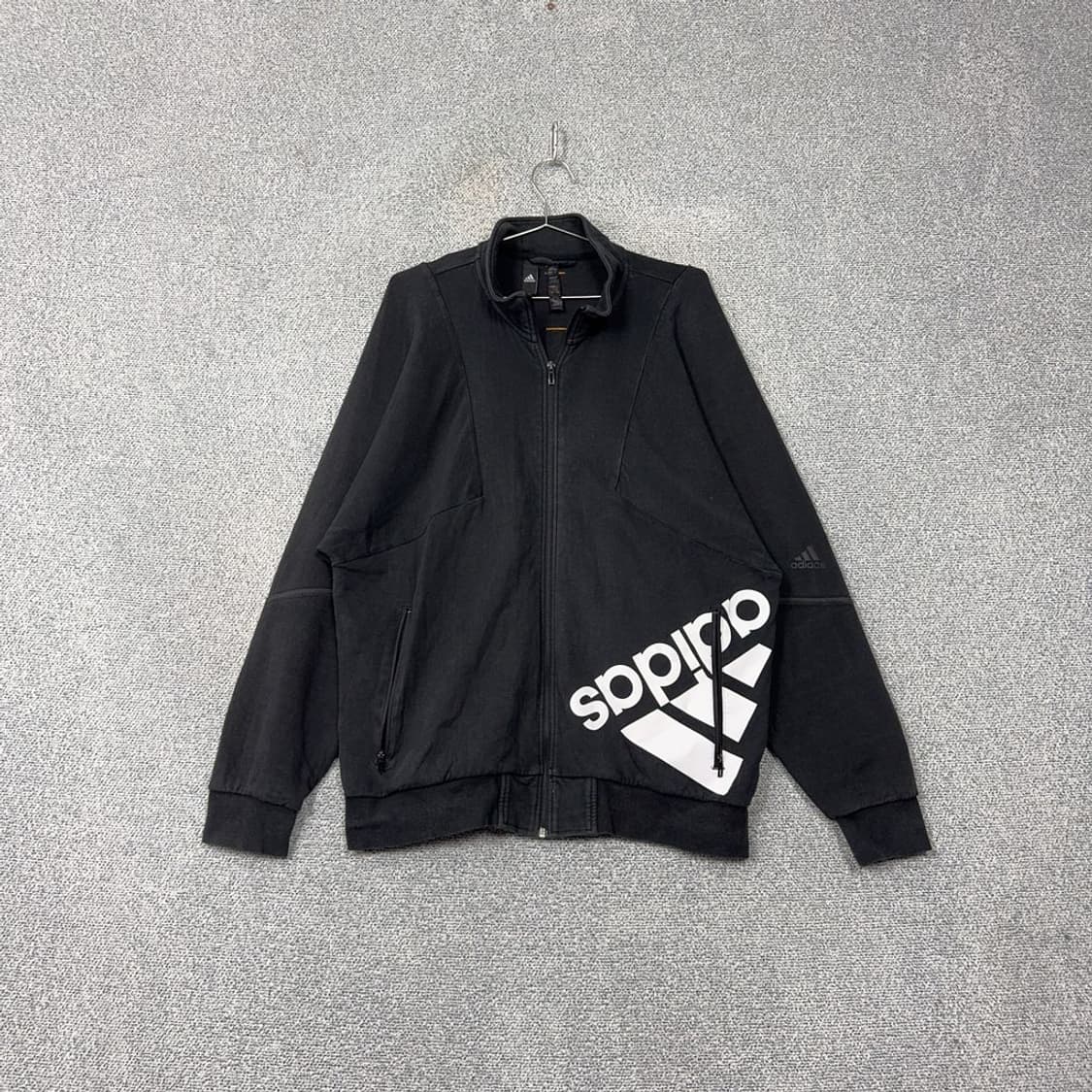 아디다스 빅로고 프린팅 블랙 자켓 2XL 상품이미지1