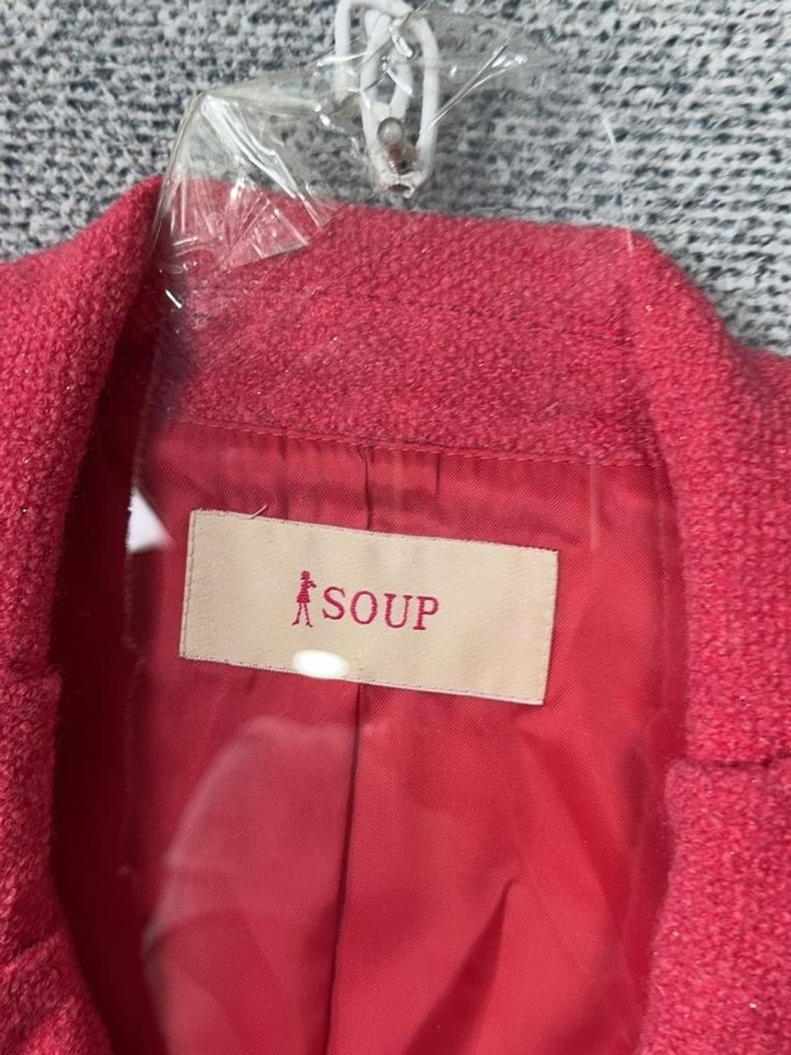 SOUP 레드 클래식 버튼 울 코트 87-96-160(66) 상품이미지8