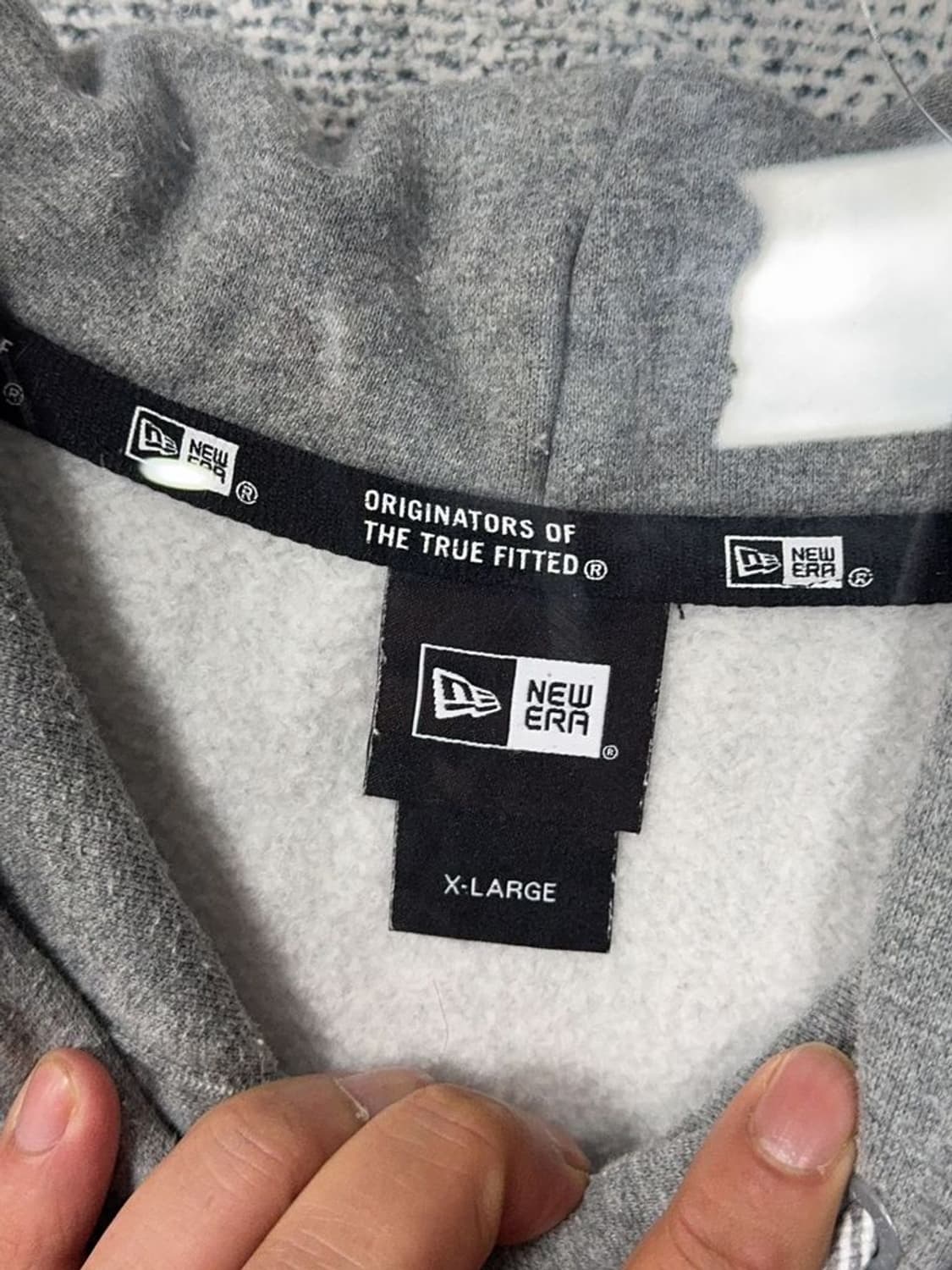 뉴에라 프린팅 그레이 후드티 X-LARGE 상품이미지8