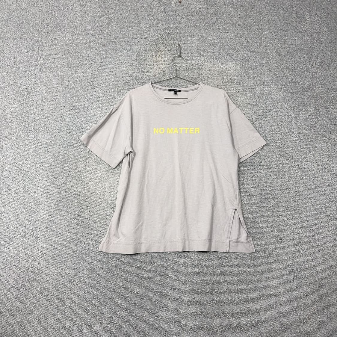 플라스틱아일랜드 프린팅 라이트 그레이 반팔 티 ONE SIZE 상품이미지1