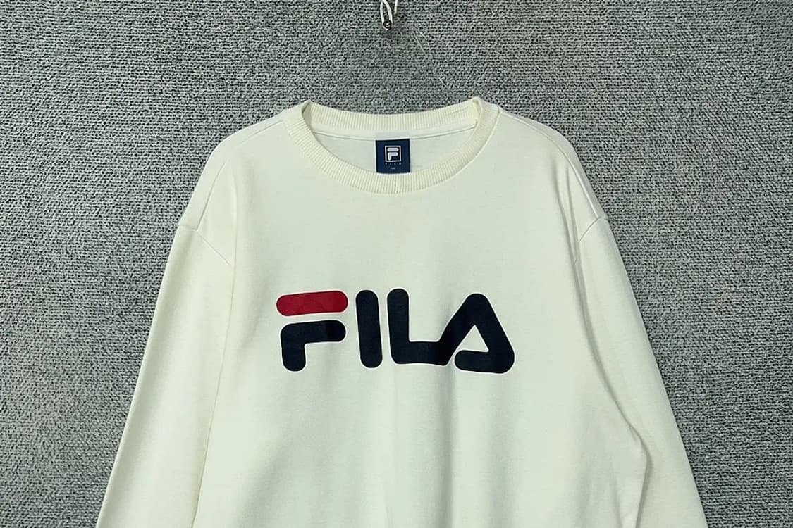 휠라 프린팅 라임 맨투맨 100 상품이미지3