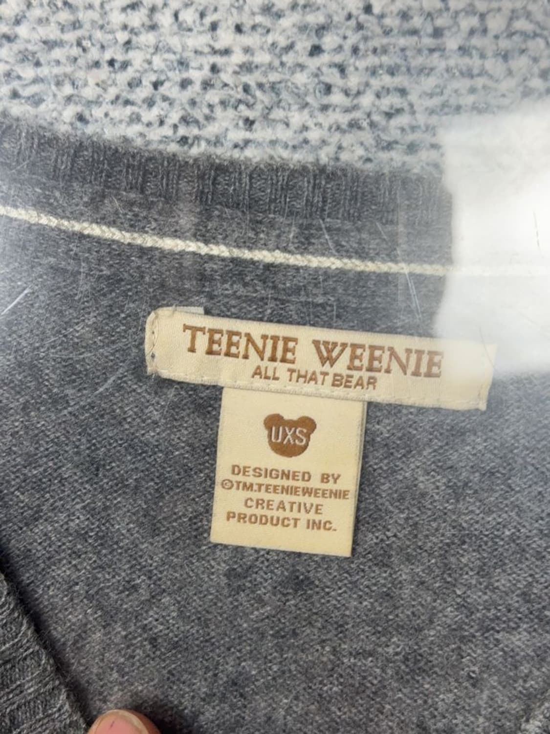 티니위니 그레이 브이넥 울 니트 UXS 상품이미지8