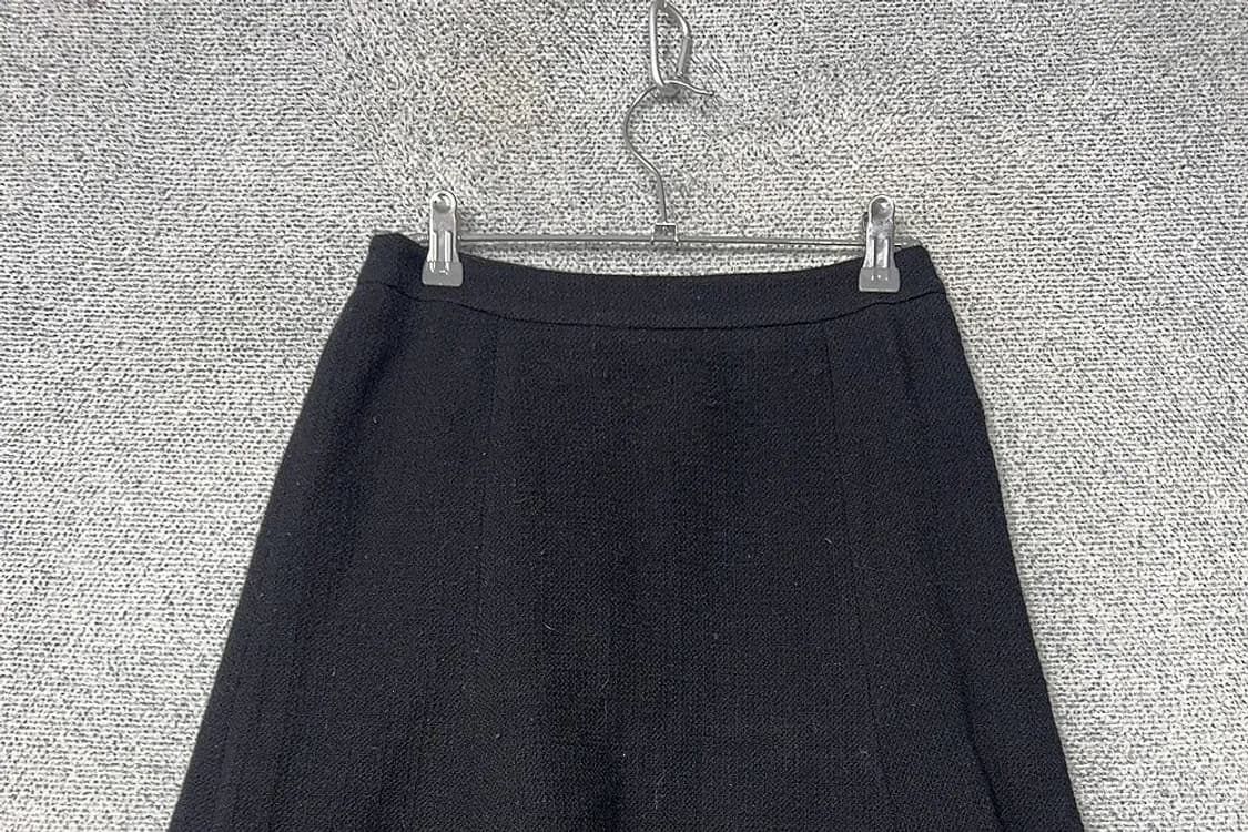 사틴 블랙 클래식 울 스커트 67-93 상품이미지3