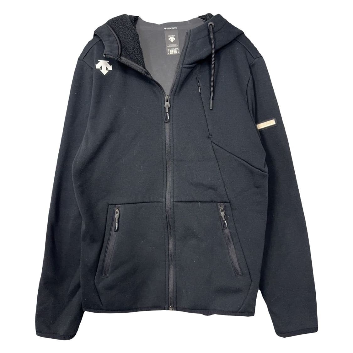 데상트 블랙 기능성 후드 집업 95 상품이미지1