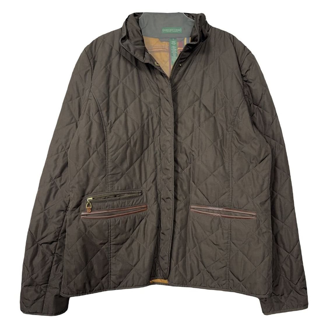 로렌 랄프로렌 여성 클래식 브라운 퀄팅 자켓 L 상품이미지1