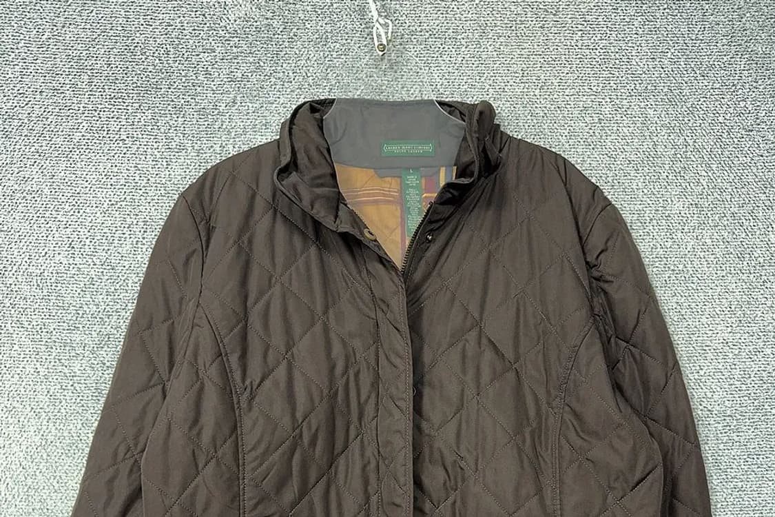 로렌 랄프로렌 여성 클래식 브라운 퀄팅 자켓 L 상품이미지3