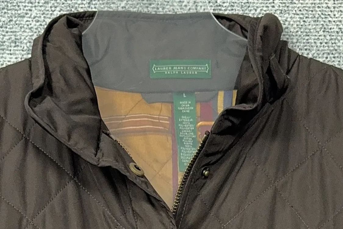 로렌 랄프로렌 여성 클래식 브라운 퀄팅 자켓 L 상품이미지5
