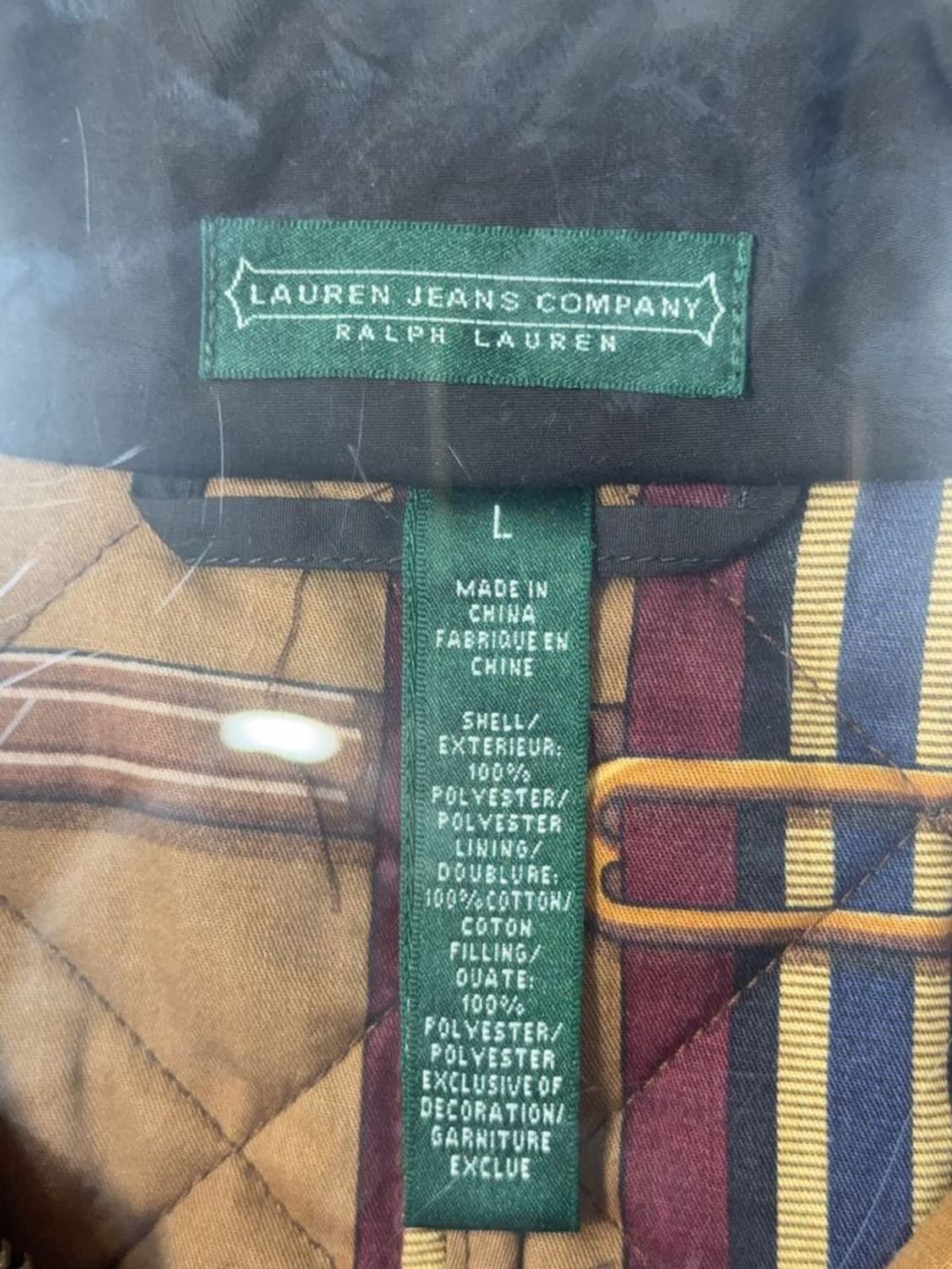 로렌 랄프로렌 여성 클래식 브라운 퀄팅 자켓 L 상품이미지8