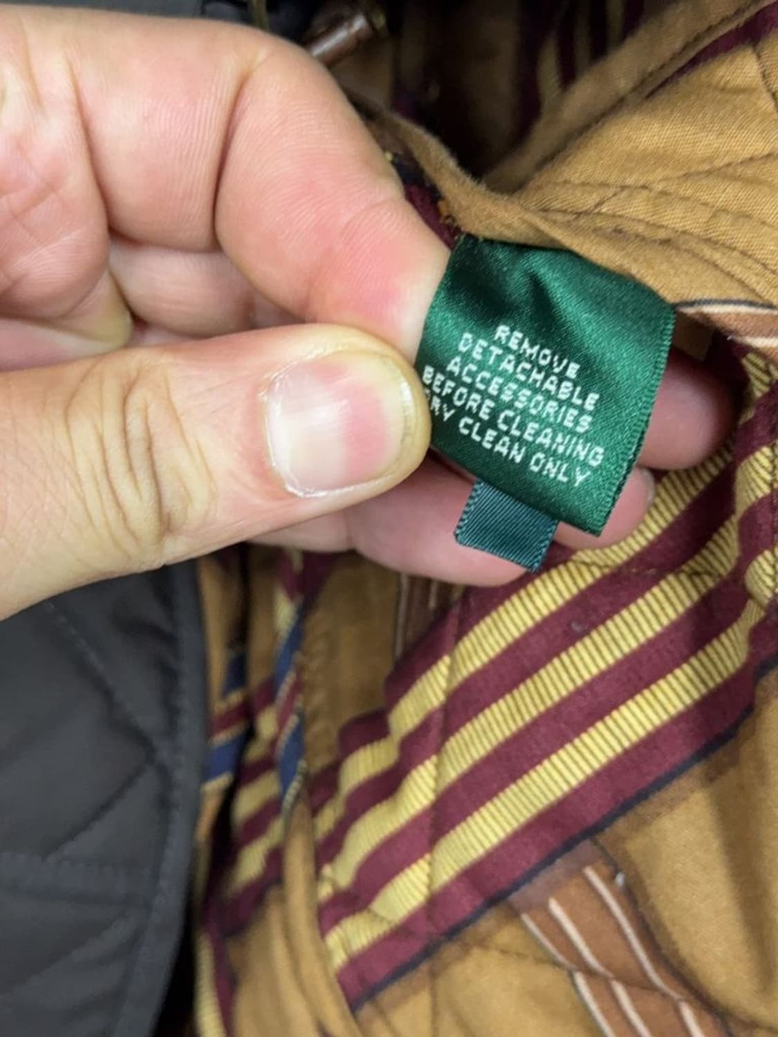 로렌 랄프로렌 여성 클래식 브라운 퀄팅 자켓 L 상품이미지9