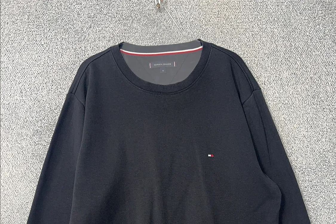 타미힐피거 블랙 로고 캐주얼 맨투맨 XL 상품이미지3