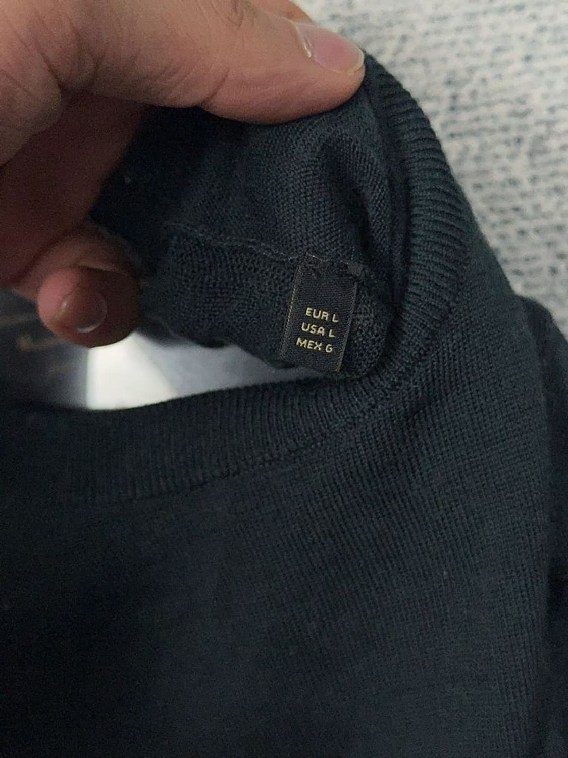 마시모두띠 블랙 메리노울 니트 L 상품이미지6