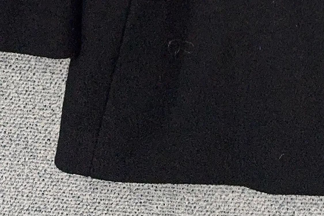 플라스틱아일랜드 블랙 버튼 울 코트 M 상품이미지6