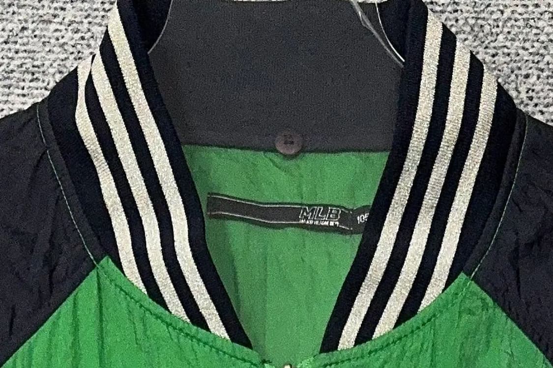 MLB 뉴욕양키즈 빈티지 프린팅 그린 바시티 자켓 105 상품이미지5