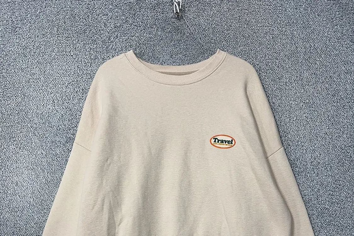 플루크 크림 백프린팅 맨투맨 L 상품이미지3