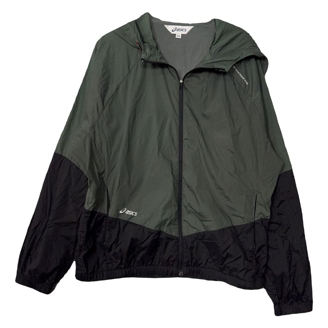 아식스 기능성 카키 후드 바람막이 100 상품이미지1