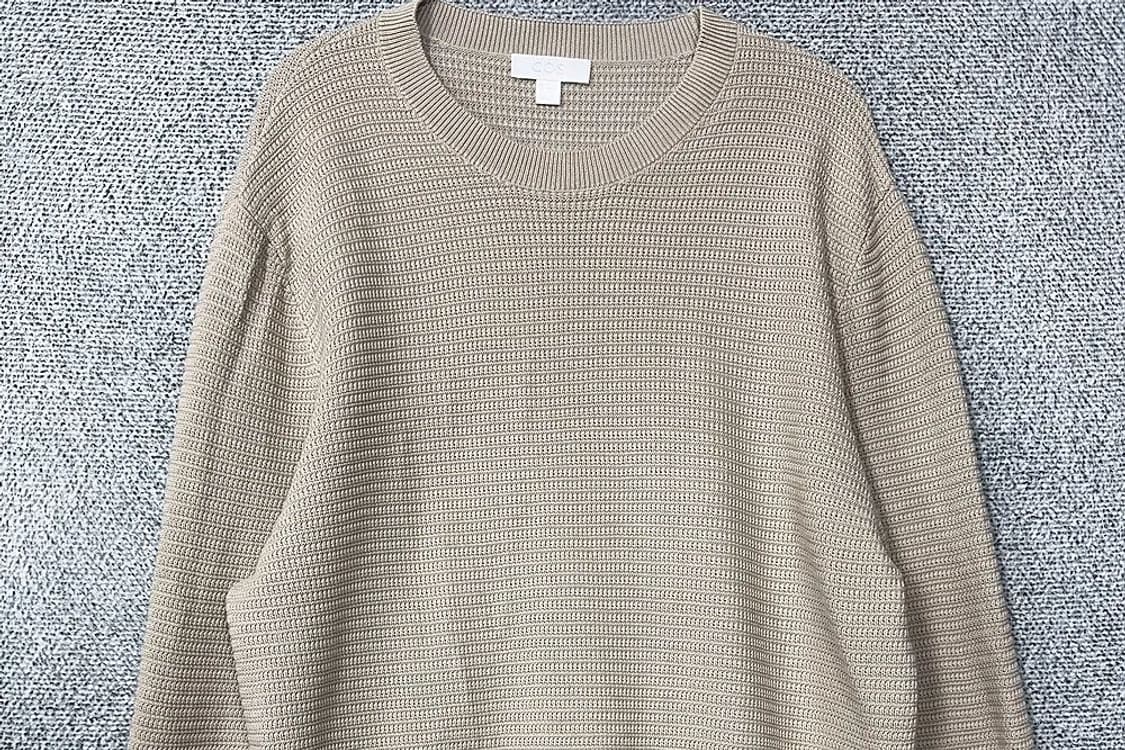 코스 베이지 남성 오버핏 코튼 니트 L 상품이미지3