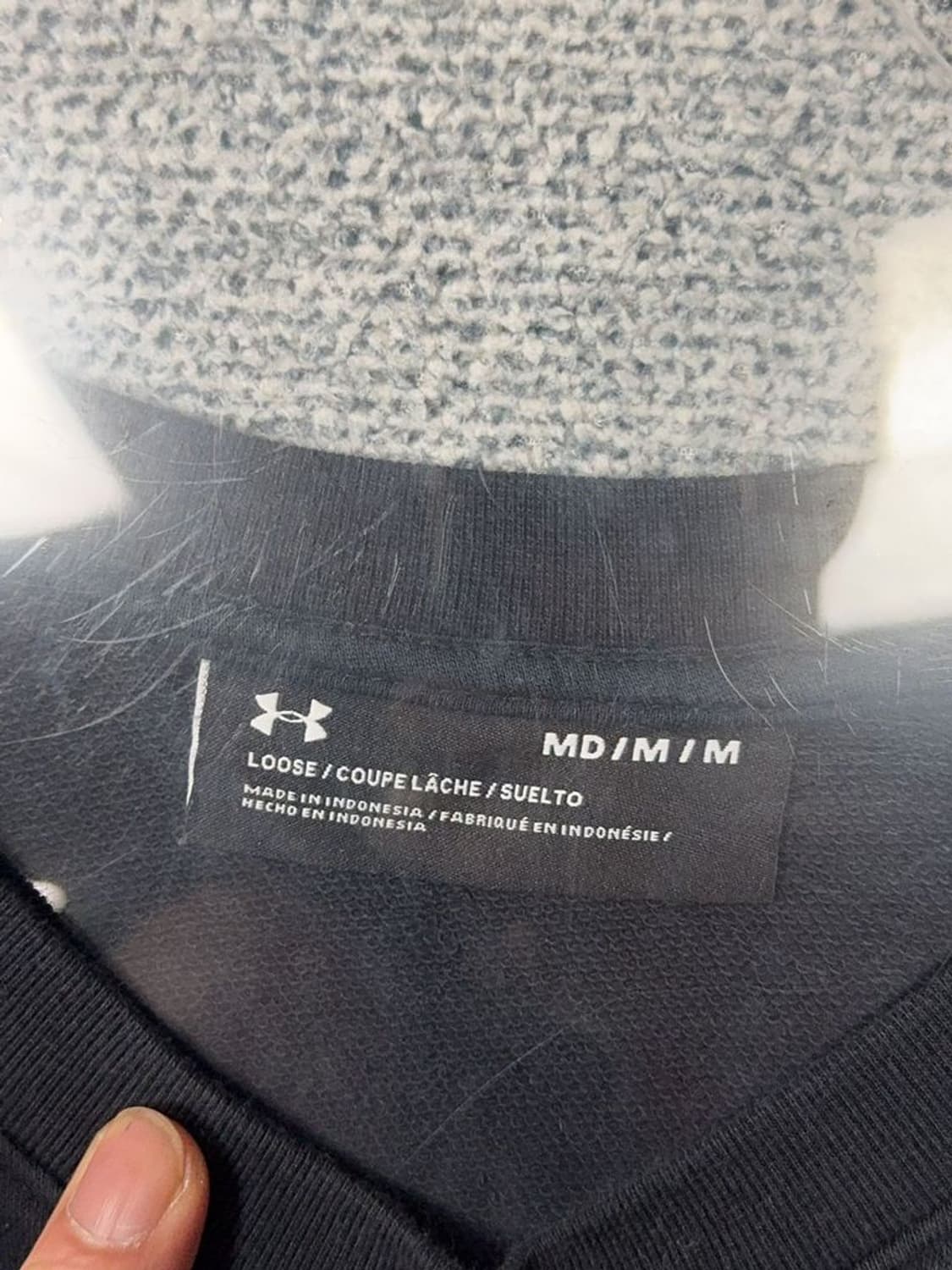 언더아머 프린팅 블랙 맨투맨 MD/M/M 상품이미지8