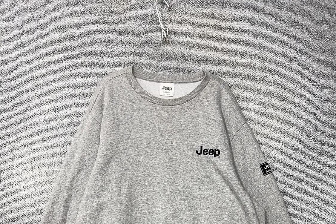 지프 심플 로고 라이트 그레이 맨투맨 XXL 상품이미지3