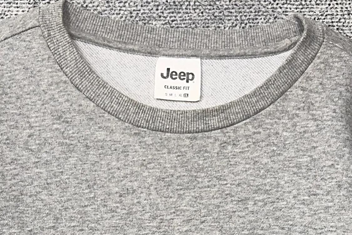 지프 심플 로고 라이트 그레이 맨투맨 XXL 상품이미지5
