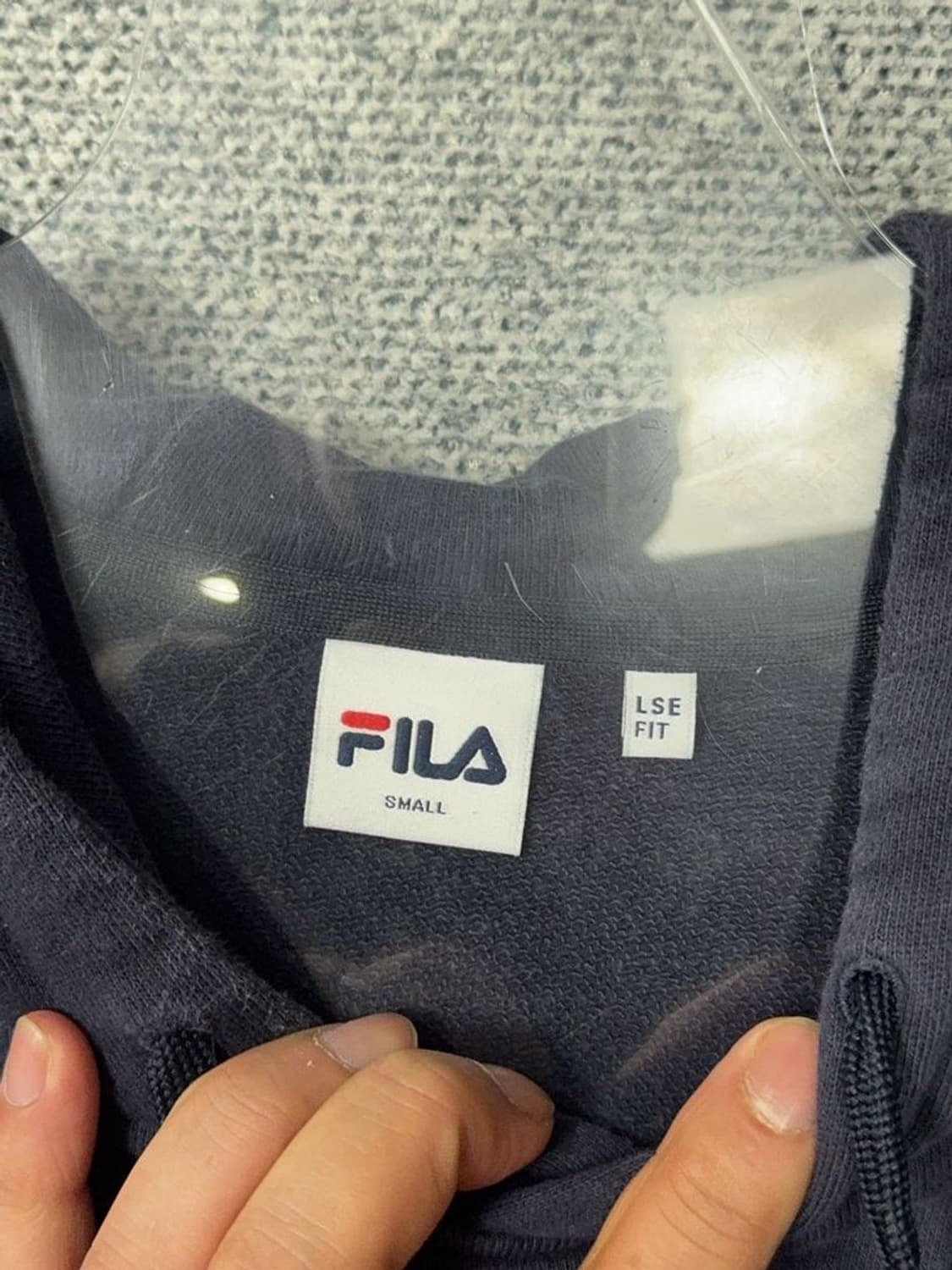 휠라 네이비 센터 로고 후드티 90(S) 상품이미지8